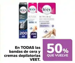 Carrefour VEET En todas las bandas de cera y cremas depilatorias oferta
