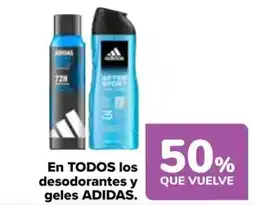 Carrefour ADIDAS En todos los desodorantes y geles oferta