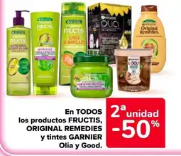 Carrefour En todos los productos fructis, original remedies y tintes garnier olia y good. oferta
