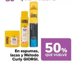 Carrefour GIORGI En espumas lacas y Método Curly oferta