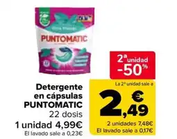 Carrefour PUNTOMATIC Detergente en cápsulas oferta