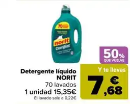 Carrefour NORIT Detergente líquido oferta