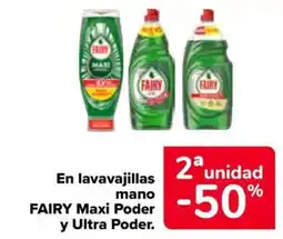 Carrefour FAIRY En lavavajillas Maxi Poder y Ultra Poder oferta