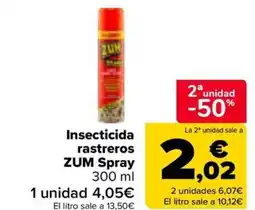 Carrefour ZUM Insecticida rastreros Spray oferta
