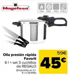 Carrefour Olla presión rápida Favorit oferta