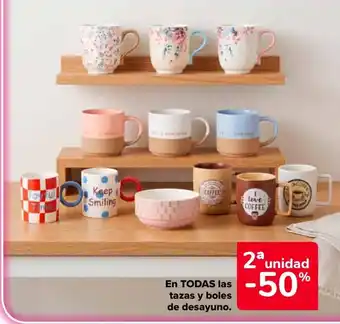 Carrefour En todas las tazas y boles de desayuno oferta