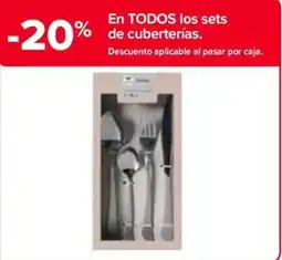 Carrefour En todos los sets de cuberterías oferta