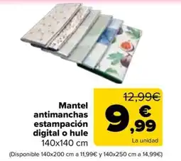 Carrefour Mantel antimanchas estampación digital o hule oferta