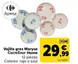 Carrefour Vajilla gres Maryse Carrefour Home oferta