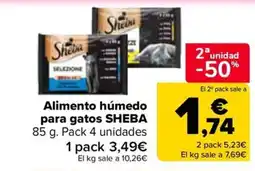 Carrefour SHEBA Alimento húmedo para gatos oferta