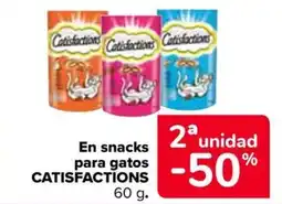 Carrefour CATISFACTIONS En snacks para gatos oferta