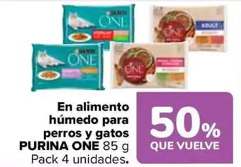 Carrefour PURINA ONE En alimento húmedo para perros y gatos oferta
