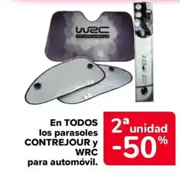 Carrefour En todos los parasoles contrejour y wrc para automóvil. oferta