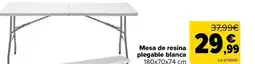 Carrefour Mesa de resina plegable blanca oferta