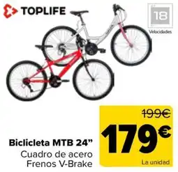 Carrefour TOPLIFE Bicicleta MTB 24" oferta