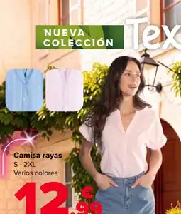 Carrefour Camisa rayas S-2XL oferta