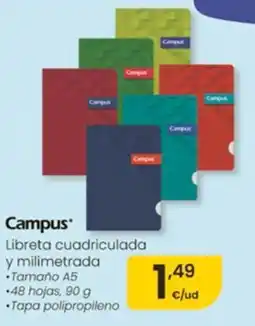 Eroski CAMPUS Libreta cuadriculada oferta