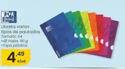 Eroski OXFORD Libreta varios tipos de pautados oferta