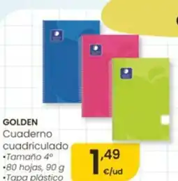 Eroski GOLDEN Cuaderno cuadriculado oferta