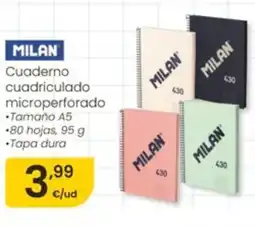 Eroski MILAN Cuaderno cuadriculado microperforado oferta