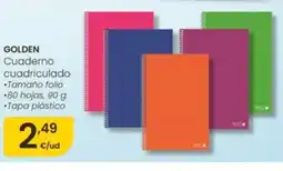 Eroski GOLDEN Cuaderno cuadriculado oferta