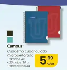 Eroski CAMPUS Cuaderno cuadriculado oferta