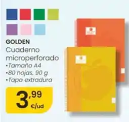 Eroski GOLDEN Cuaderno microperforado oferta