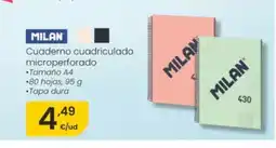 Eroski MILAN Cuaderno cuadriculado microperforado oferta