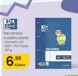 Eroski OXFORD Recambio cuadriculado oferta