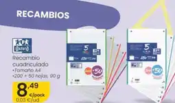 Eroski OXFORD Recambio cuadriculado oferta
