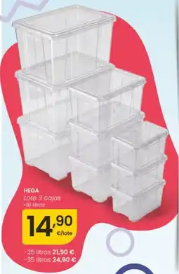 Eroski HEGA Lote 3 cajas oferta