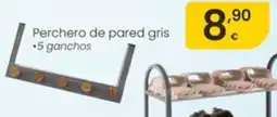 Eroski Perchero de pared gris oferta