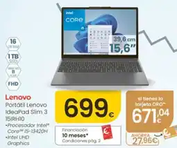 Eroski LENOVO Portátil IdeaPad Slim 3 oferta