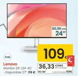 Eroski LENOVO Monitor 24' L24-4C oferta