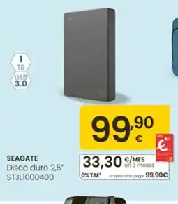 Eroski SEAGATE Disco duro 2,5" STJL1000400 oferta
