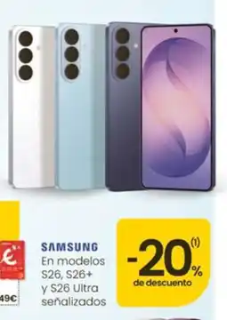 Eroski SAMSUNG En modelos S26, S26+ y S26 Ultra señalizados oferta