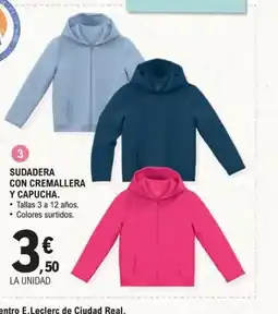 E.Leclerc Sudadera con cremallera y capucha oferta