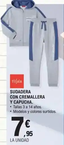 E.Leclerc Sudadera con cremallera y capucha oferta