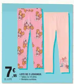 E.Leclerc Lote de 2 leggings. oferta
