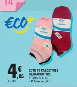 E.Leclerc Lote 10 calcetines ultracortos. oferta