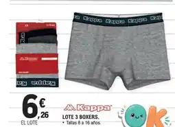 E.Leclerc KAPPA Lote 3 boxers oferta