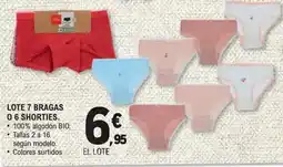 E.Leclerc Lote 7 bragas 0 6 shorties oferta