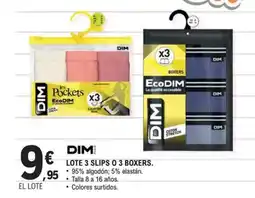 E.Leclerc DIM Lote 3 slips o 3 boxers oferta