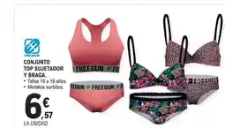 E.Leclerc Conjunto top sujetador freegun fre y braga oferta