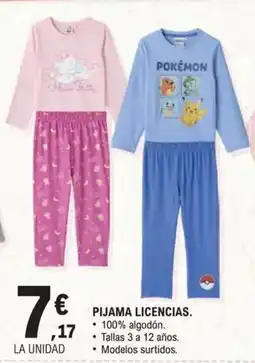 E.Leclerc Pijama licencias oferta