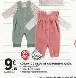 E.Leclerc Conjunto 2 piezas de nacimiento o jubón oferta