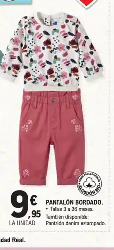 E.Leclerc Pantalón bordado. oferta