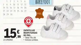 Zapatillas respetuosas de piel