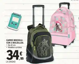 E.Leclerc Carro mochila con 3 bolsillos oferta