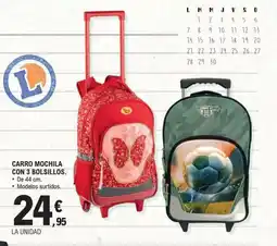 E.Leclerc Carro mochila con 3 bolsillos oferta